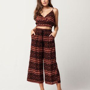 FULL TILT Linear Floral Cami & Pant Co-ord Set